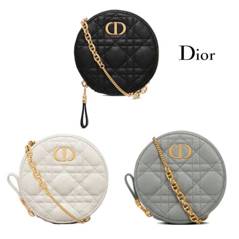 dior caro round pouch with chain|Luxury Designer Handbags for Women .